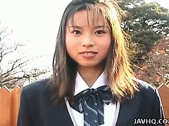 Japanese coed pissing herself and getting screwed