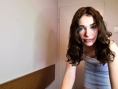 Cute curly brunette solo webcam masturbation