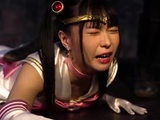 Two asian foot fetish school girl tease a cock