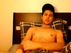 Twink's Amateur Striptease and Webcam Jerk Off Session