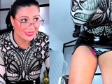 Cute amateur brunette naughty in solo jerking show on camera