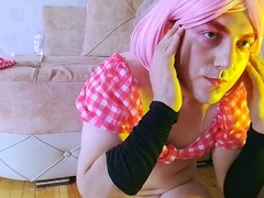 Femboy Poses Seductively For Oil Massage