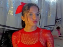 Cute Curly Brunette Solo Webcam Masturbation